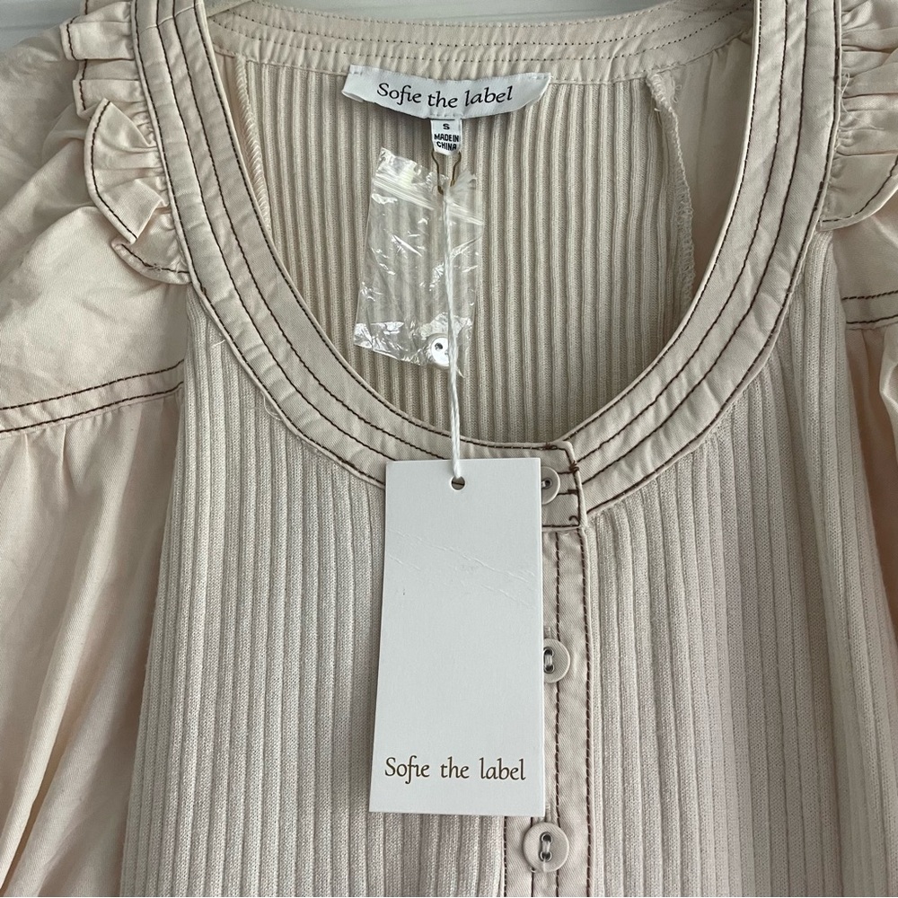 Pinkblush Cream Ruffled Tiered Midi Dress - Picture 7 of 7